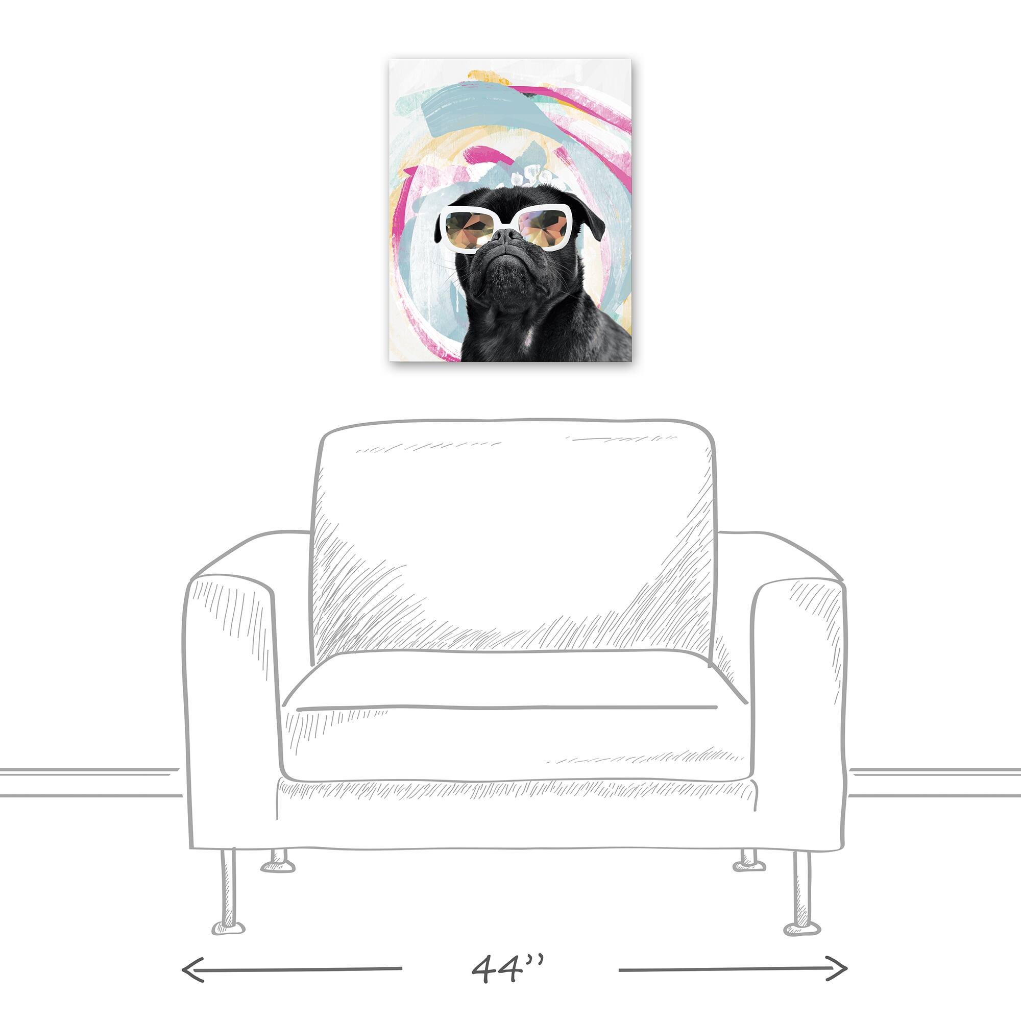 Kaleidoscope Pug 6 Canvas Wall Art